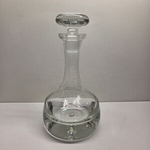 Krosno Poland Crystal Ship Decanter 10 1/2" Tall Wine Decanter Made In Poland